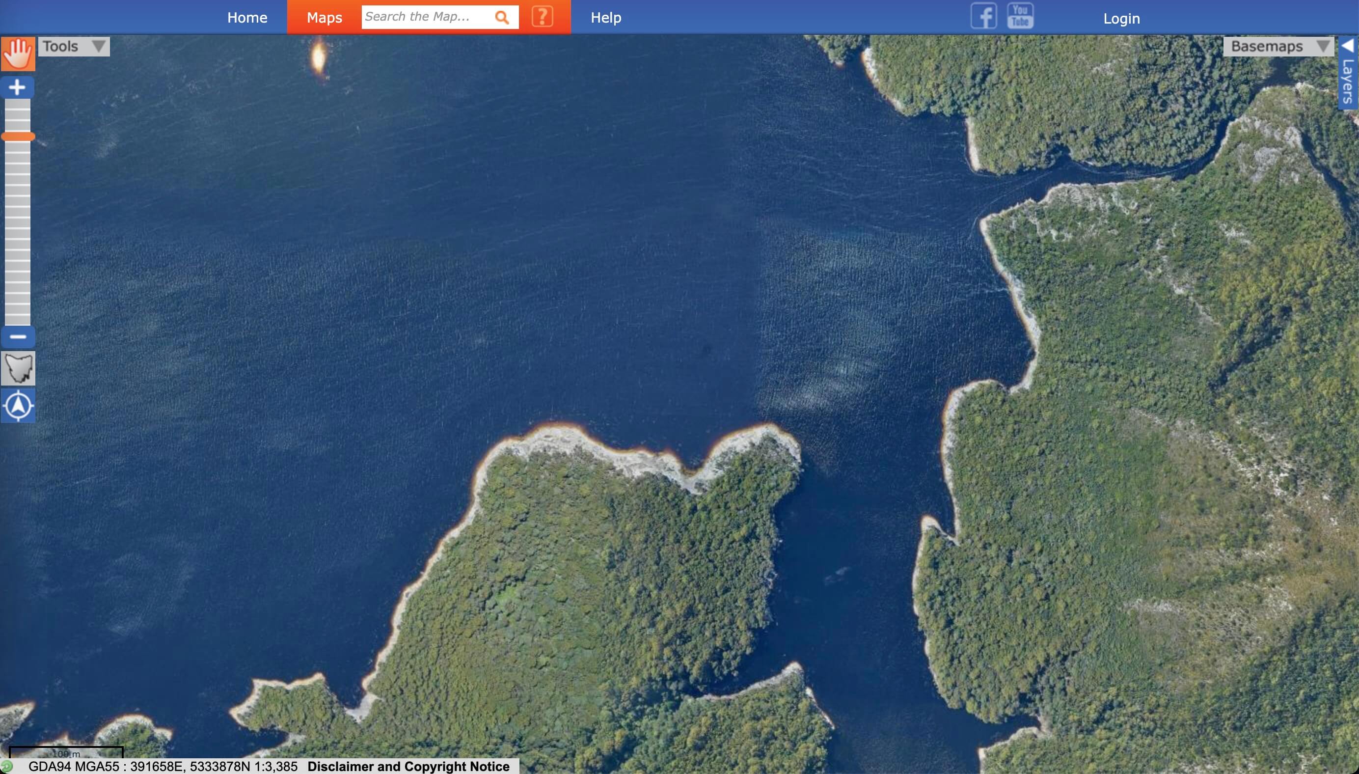 LISTmap aerial photo of Ben's location