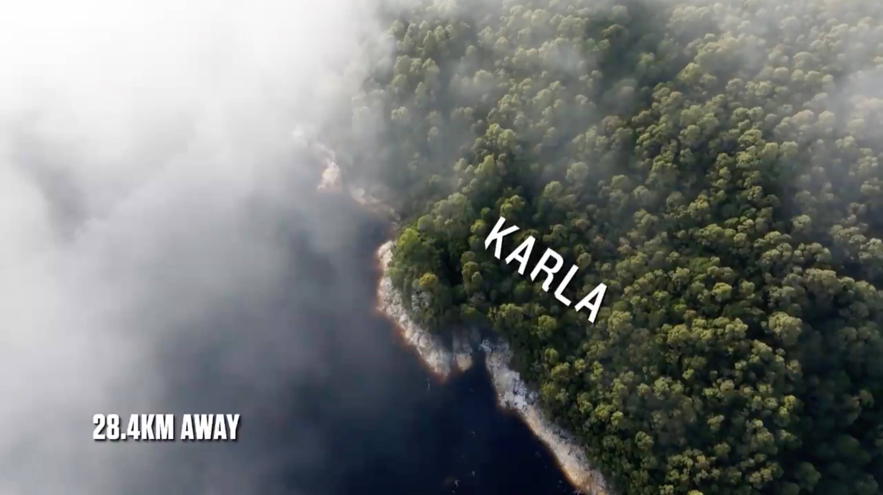 Infographic showing Karla’s initial drop location