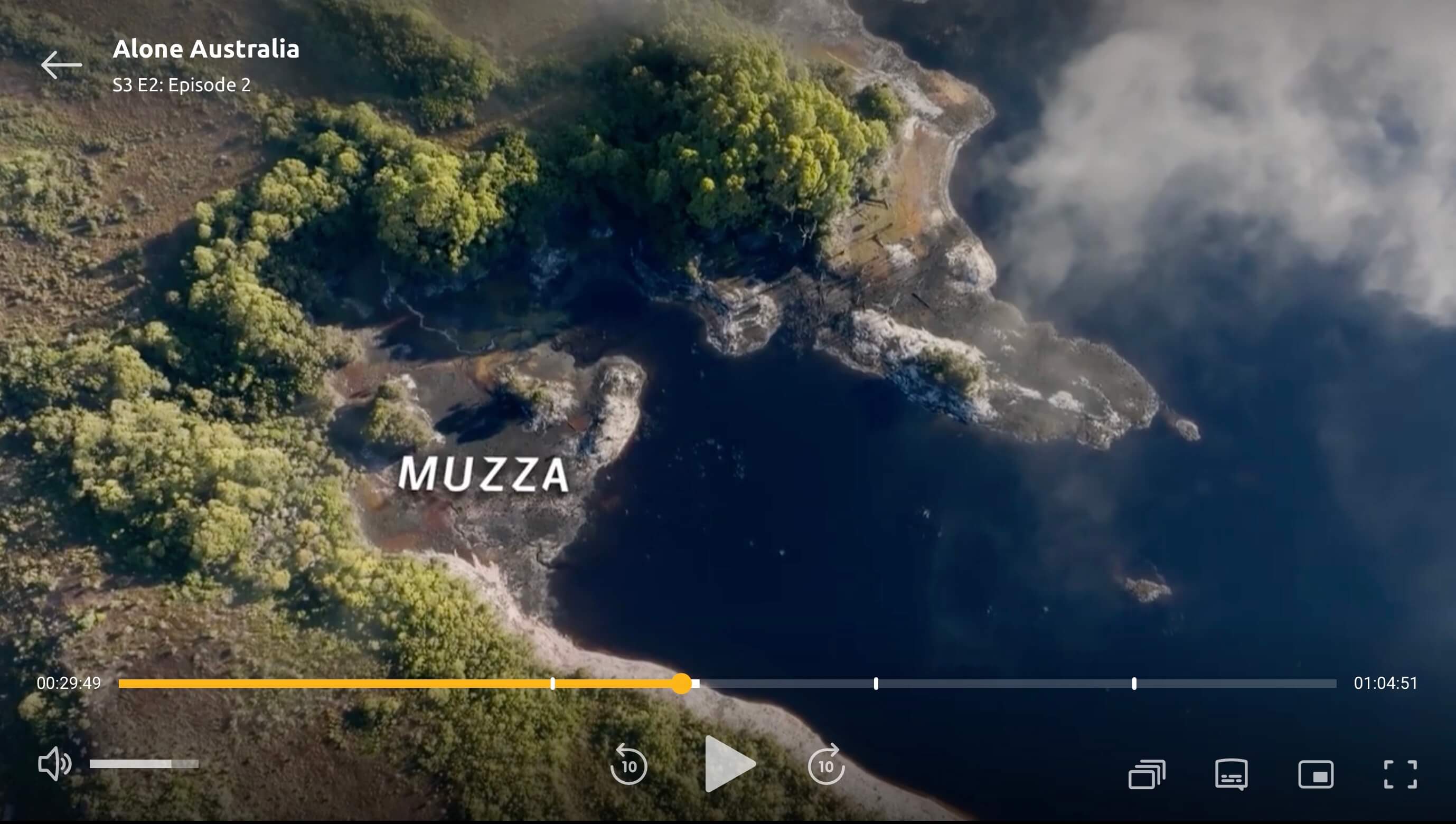 Screengrab of Muzza's drop location