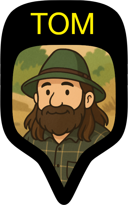 Location pin for Tom